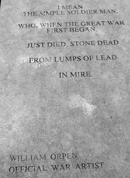 Amongst the memories, no glory to be found here; Island of Ireland Peace Park, Mesen (Belgium)