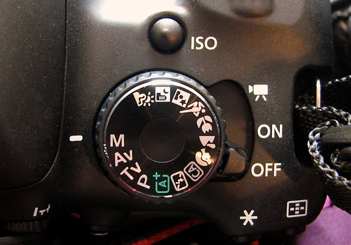 Canon 650D'deki mod tekerlei ( Rebel T4i) - aralarndan seim yapabileceiniz ok sayda otomatik ve yaratc mod.