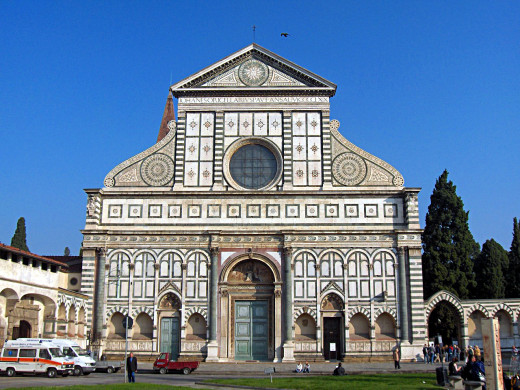 Santa Maria Novella, a church in Florence, Italy, that Alberti designed
