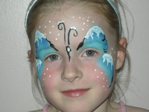 snowflake butterfly face painting