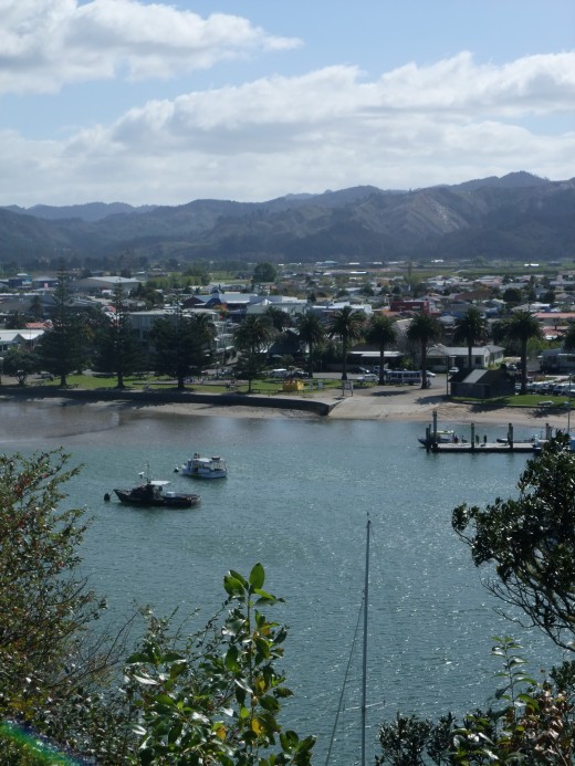 Whitanga Marina from the top of a Maori Pa site