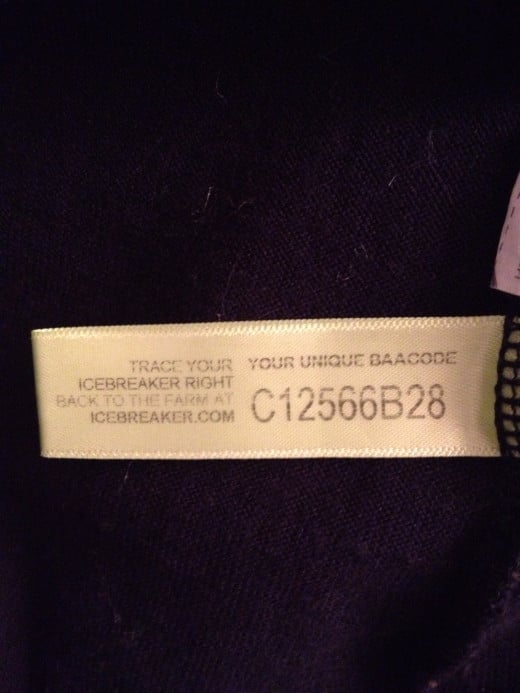 Barcode to trace where the merino wool was harvested