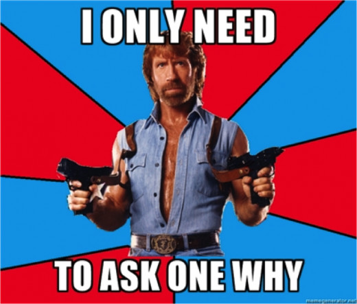 Chuck Norris doesn't use the 5 why approach.