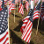 Smaller flags for Veterans Day that were purchased by family and friends for veterans.