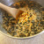 Pour the gelatin into the birdseed, mix, and allow the mixture to cool. Pour the gelatin into the birdseed, mix, and allow the mixture to cool.