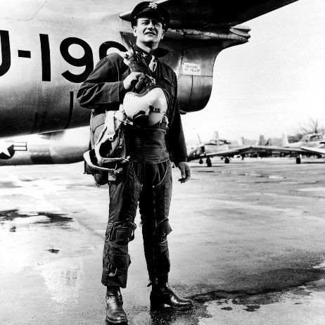 John Wayne in uniform (but never in real life)