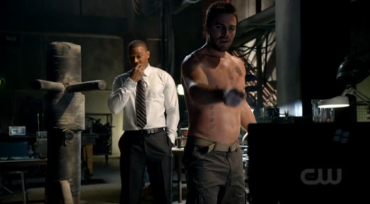 Looks like Oliver's workouts on the wing chun dummy are paying off.