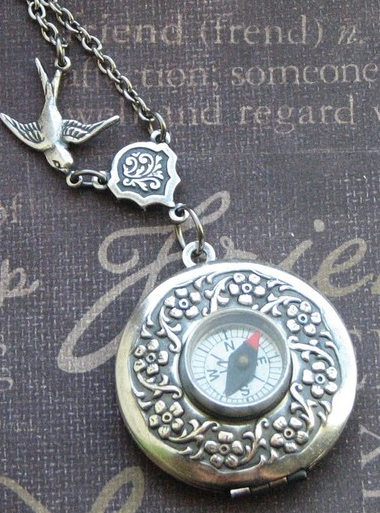 For the old fashioned lady explorer: the compass rose necklace.