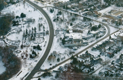 Royal Botanical Gardens on Plains Rd. covered in snow, Dec. 7, 2000.
