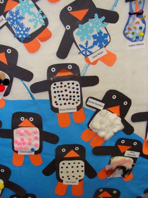 Cute winter penguin craft.