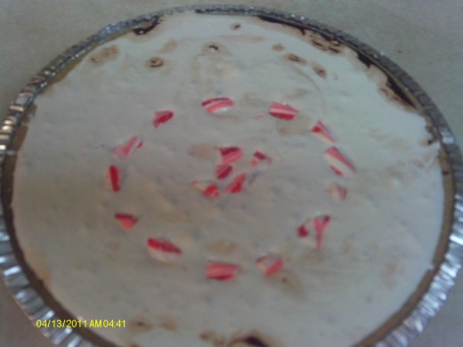 Top with marshmallow mixture and add decoration.  Refrigerate and enjoy when set.