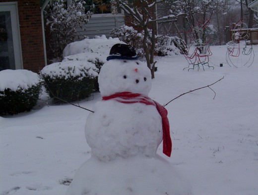 Winter might stink but building a snowman can be fun!