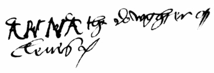 The signature of 'Anna, the daughter of Cleves'