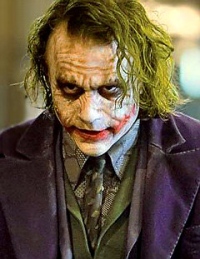 Heath Ledger's iconic Joker.