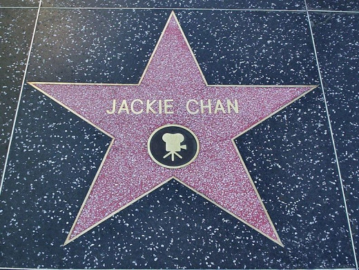 Jackie  Chan's star of the Walk of Fame in Hollywood, California was photographed on January 5, 2004 by asiu 1990. 