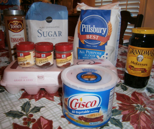 Get all the ingredients ready to make the gingerbread house.