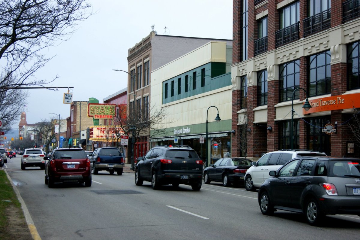 Front Street in downtown Traverse City, Michigan