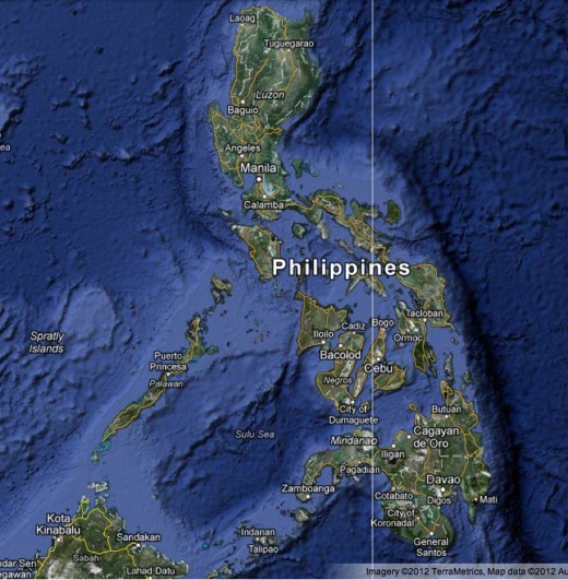 A map of the Philippines will show the earthquakes in relationship to the typhoon.
