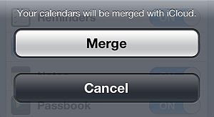 iPhone contact sync - Merge