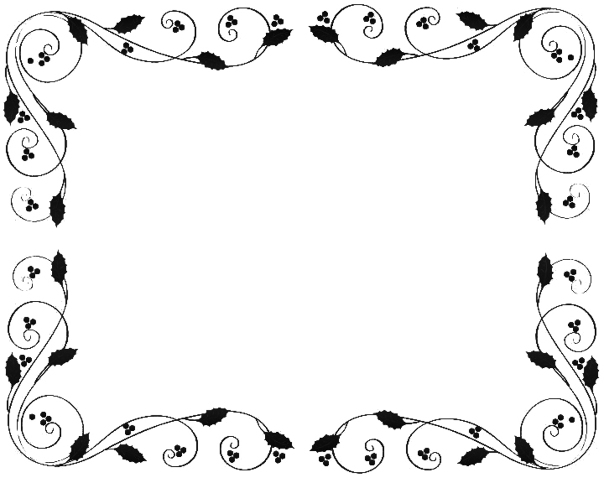 Free Black and White Christmas Borders HubPages