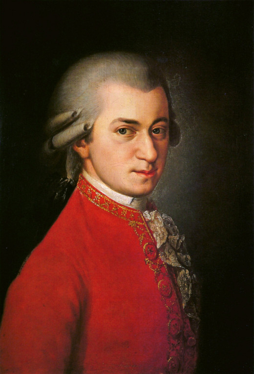 Oil painting of Wolfgang Amadeus Mozart  by Barbara Krafft. Mozart is one of the best opera con posers. 