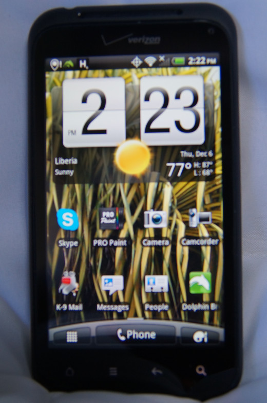 The HTC Droid Incredible 2 is a well-built Android phone that fits in the hand well and it is fairly light.  It is based on an older Android operating system, but it has a great camera.