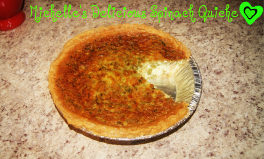Michelle's Delicious Spinach Quiche