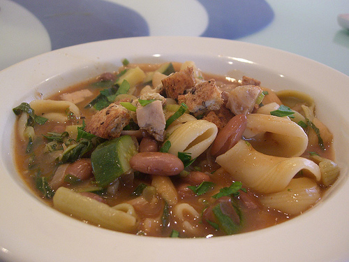 Chicken soup or chicken stew is a great way to use roasted or poached leftover chicken.