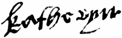 Signature of Catherine Howard