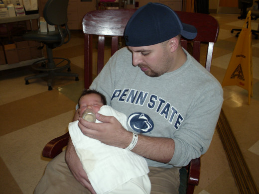 My daughter Indiana with her father.