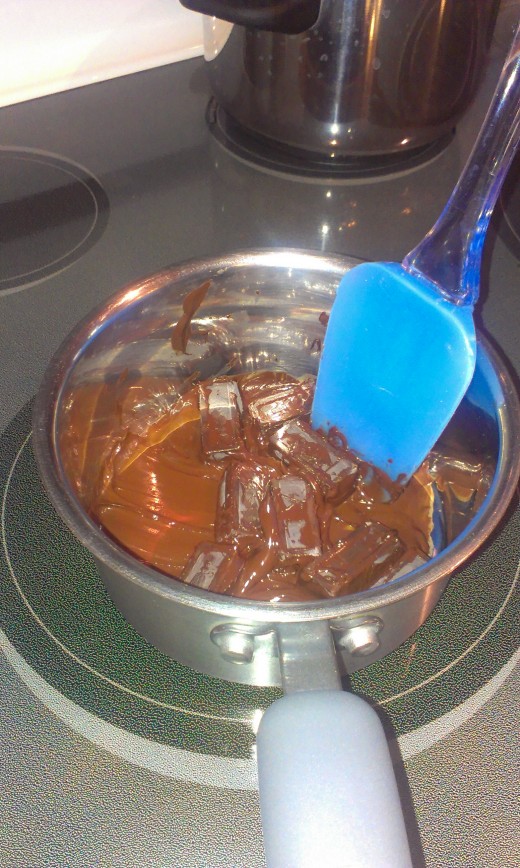 Melting chocolate. Mmmhmmm!