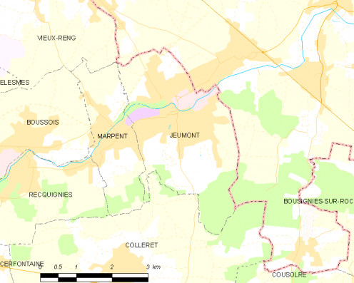 Map location of Jeumont, France