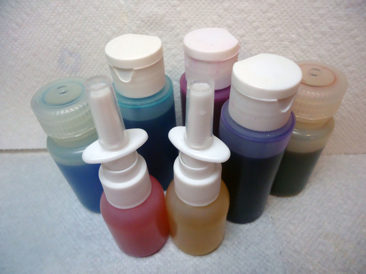 Use alcohol inks to add color to shimmer mist.