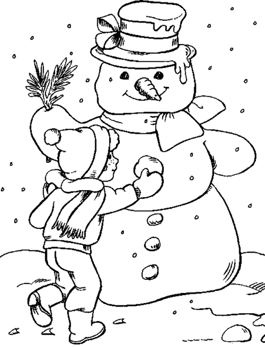 Online Snowman Coloring Page Printables | hubpages