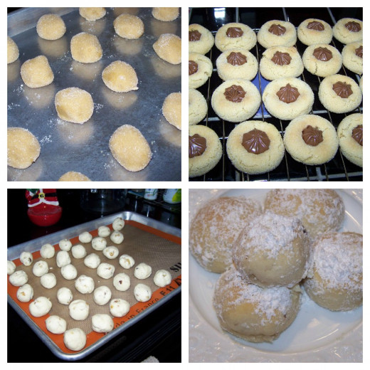 Peanut Butter Blossom Cookies and Russian Teacakes