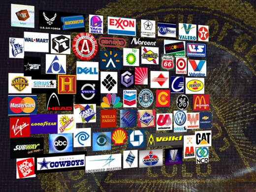Illuminati symbols have been incorporated into many company's logos.