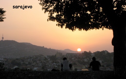 Sunset over Sarajevo