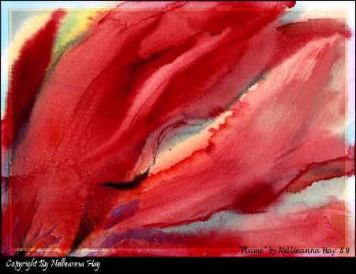 "Plume" - watercolor by _© Nellieanna H. Hay