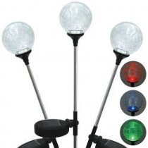 Garden Globes 3-Piece Solar LED Stake Light Set