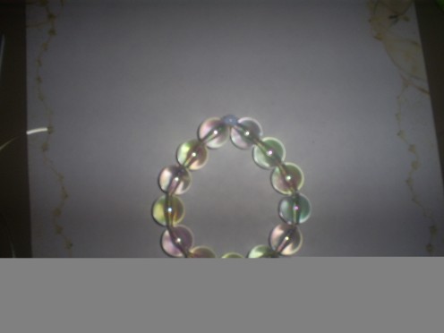 I used the remaining acrylic crystal beads to make a matching bracelet.