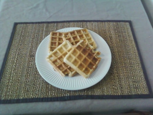 Here are the waffles that the medium batter produces.