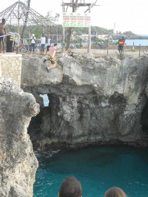 Me cliff jumping