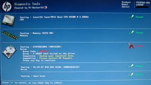 HP diagnostic Screen 
