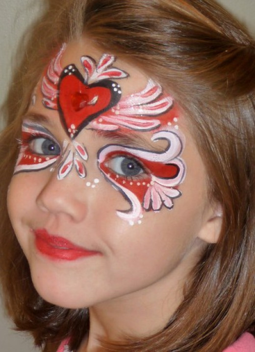 Face Paint Pink Heart Hearts Face Paint adamshof