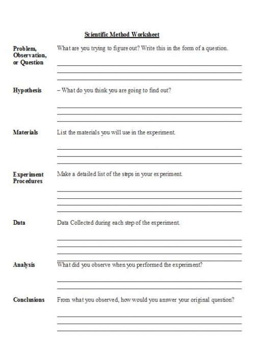 Scientific Method Worksheet.