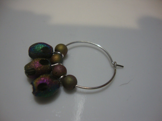 Hoop with beads.