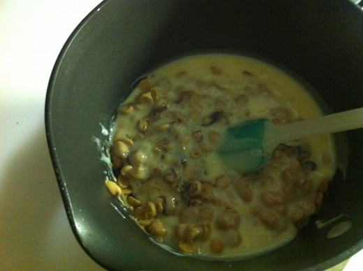 In a saucepan melt the Chipits with the sweetened condensed milk and stir until melted.