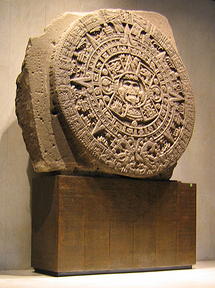 The Aztec "Calendar Stone". Museo Nacional de Antropología, Mexico City.