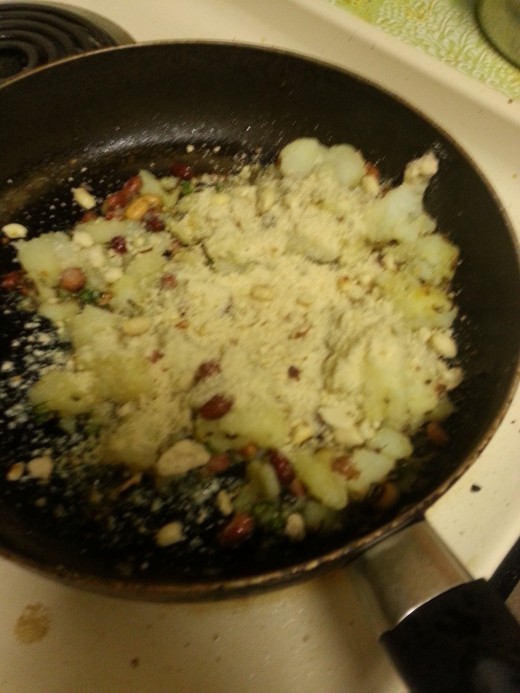 Add peanut powder