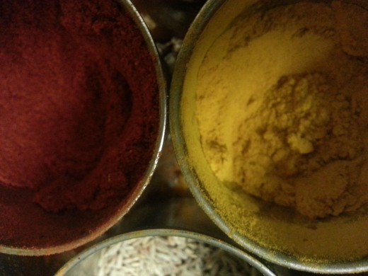 Chilli and Turmeric powder